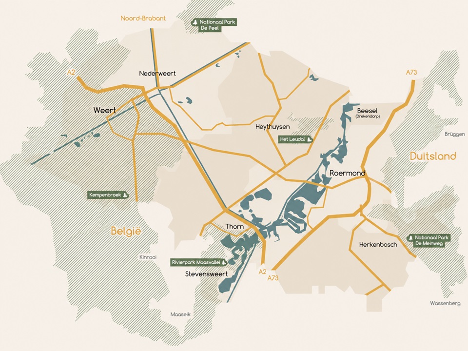 Kaart van Hart van Limburg