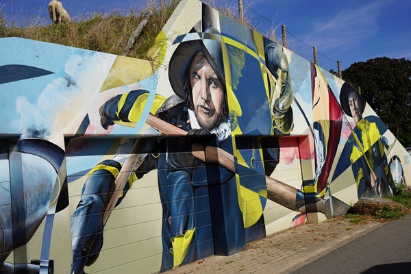 Mural van de Slag om Stevensweert